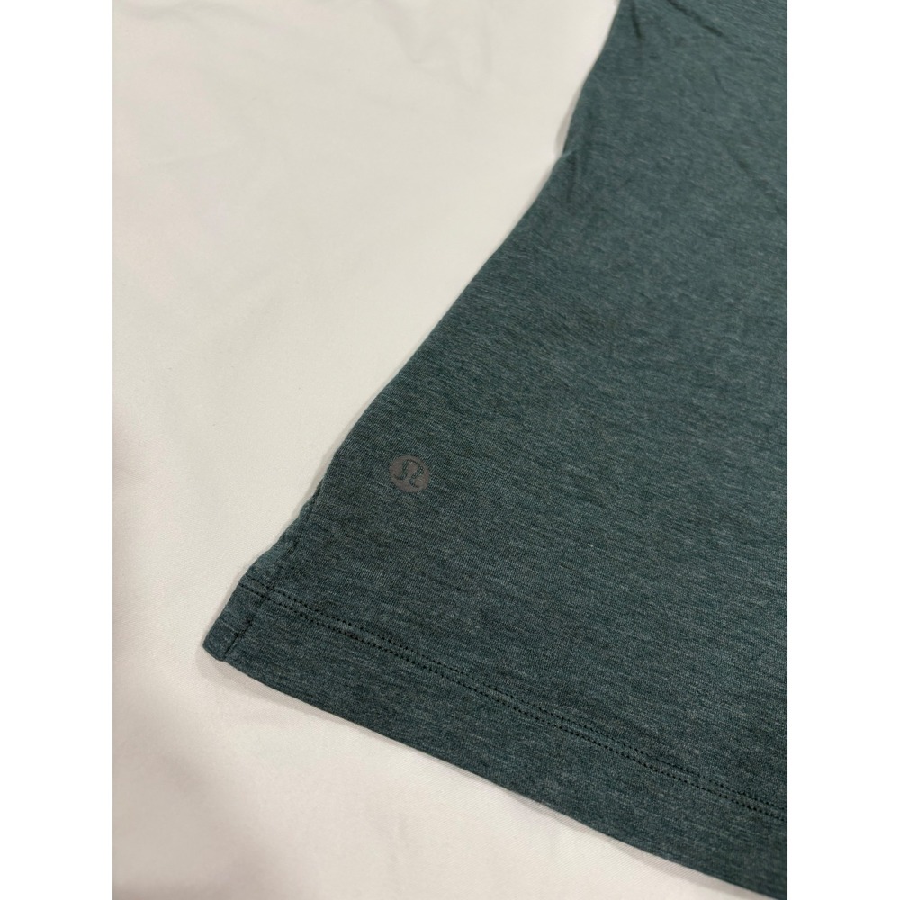 Lululemon Men's Polo Short Sleeve Shirt Collared Green Heather Teal Size Medium - Picture 5 of 5